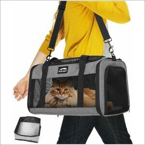 Furtent Dog Cat Carrier Soft Pet Carrier with Litter Tray (Airline Approved)